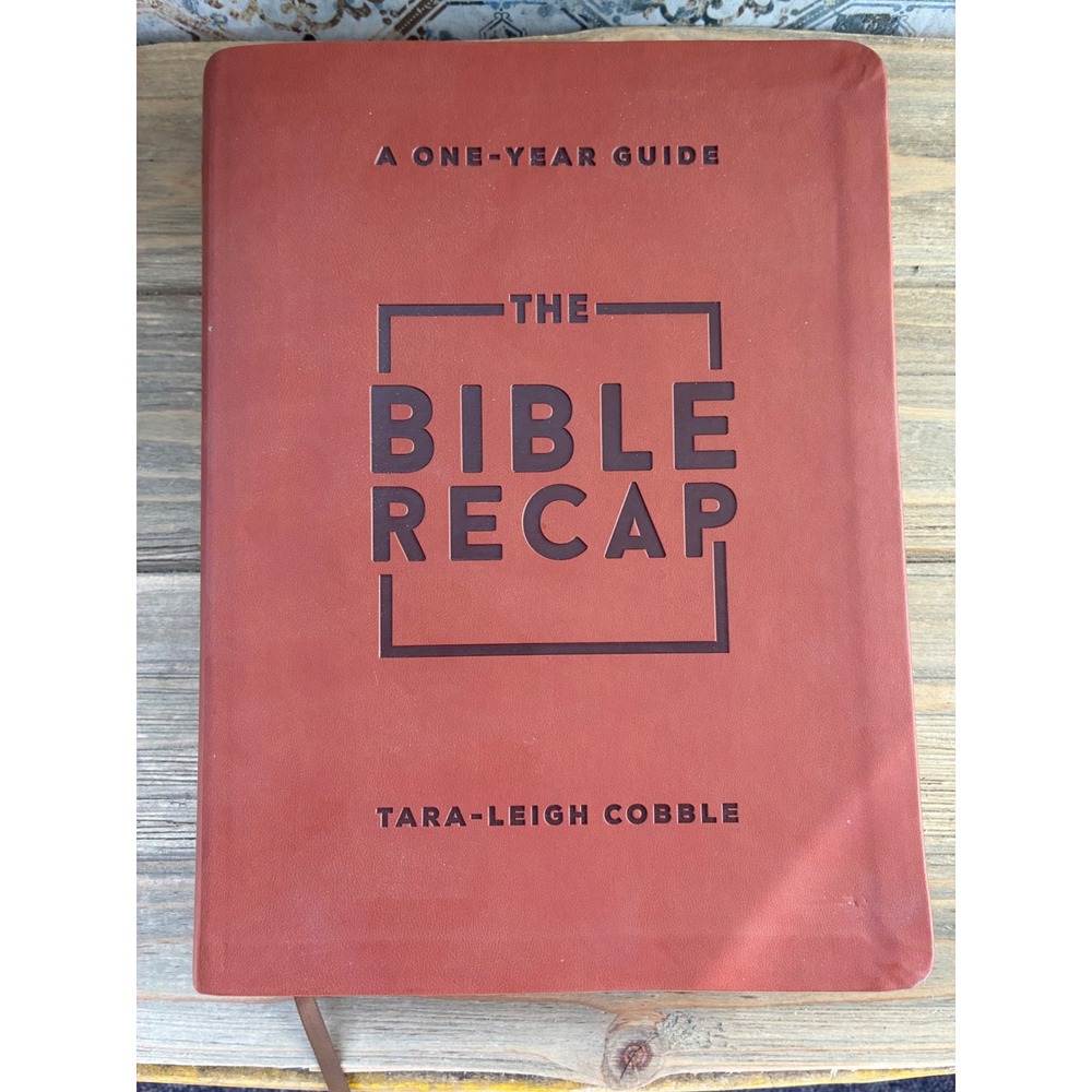 New The Bible Recap One-Year Guide Tara-Leigh Cobble Deluxe Leather Bible